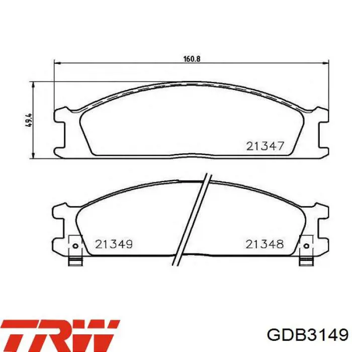 GDB3149 TRW pastillas de freno delanteras
