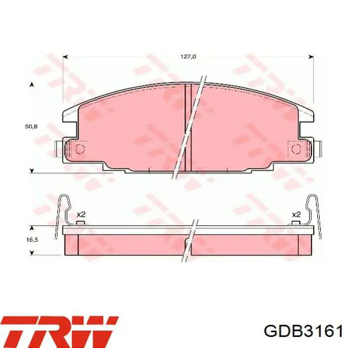 GDB3161 TRW pastillas de freno delanteras