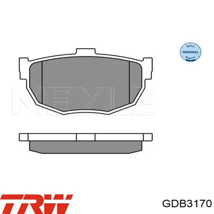 Comprar GDB3170 TRW Pastillas de freno traseras