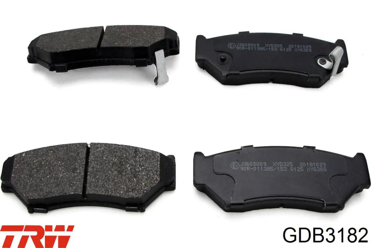 GDB3182 TRW Pastillas delanteras