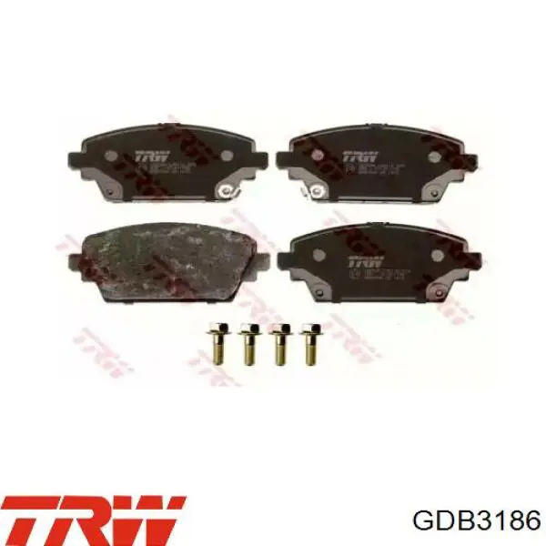 GDB3186 TRW Pastillas delanteras