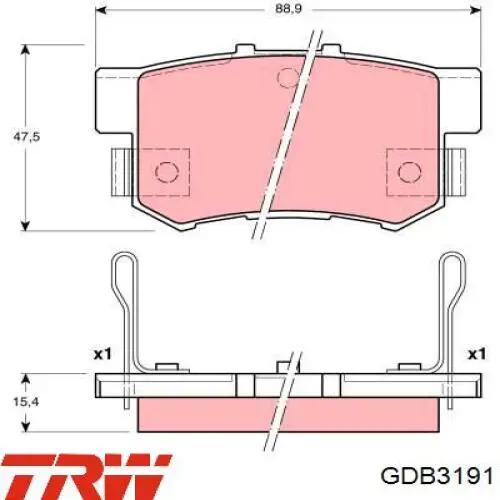 Pastillas traseras de freno TRW GDB3191 precio, desde 22,97 EUR
