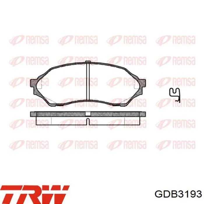 GDB3193 TRW pastillas de freno delanteras