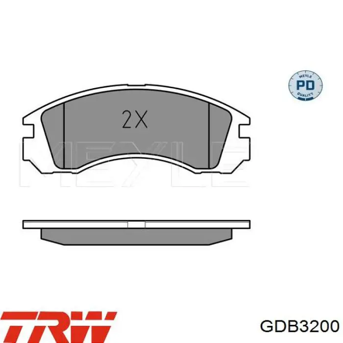 Pastillas de freno delanteras GDB3200 TRW