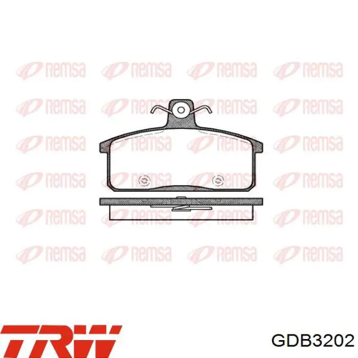 Pastillas de freno delanteras TRW GDB3202