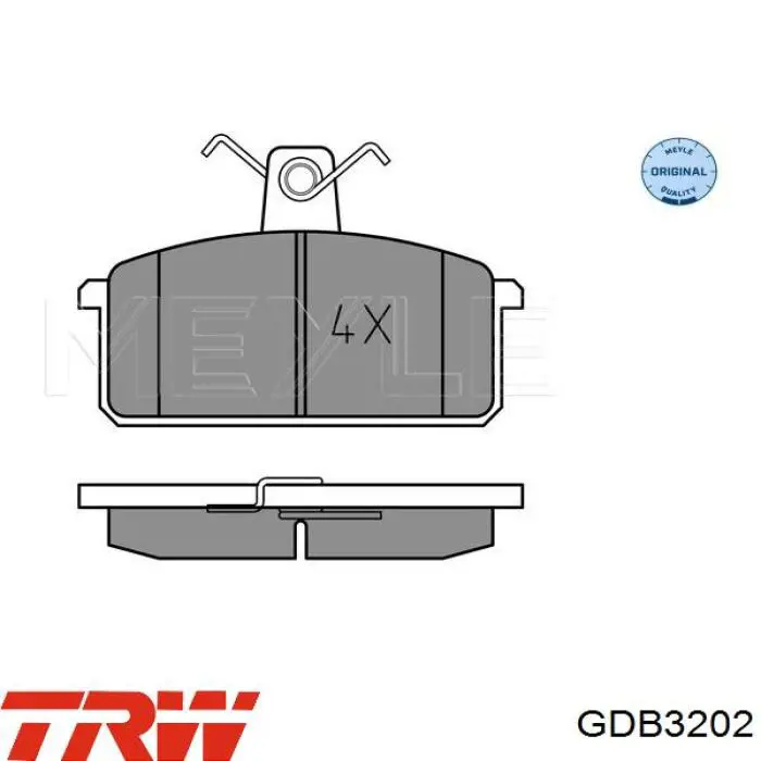 Pastillas de freno GDB3202 TRW