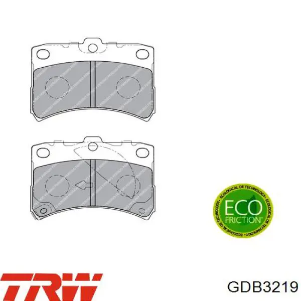 Comprar GDB3219 TRW Pastillas delanteras de freno