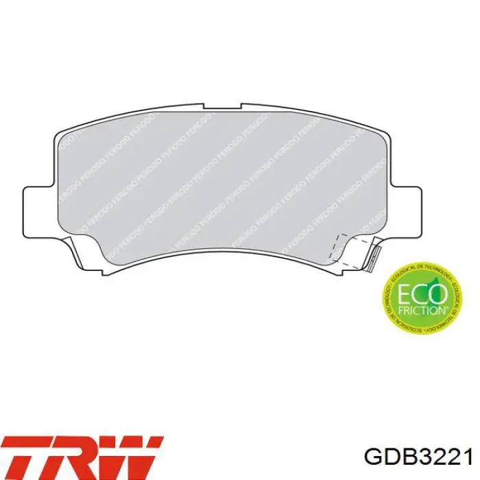 Comprar GDB3221 TRW Pastillas delanteras de freno