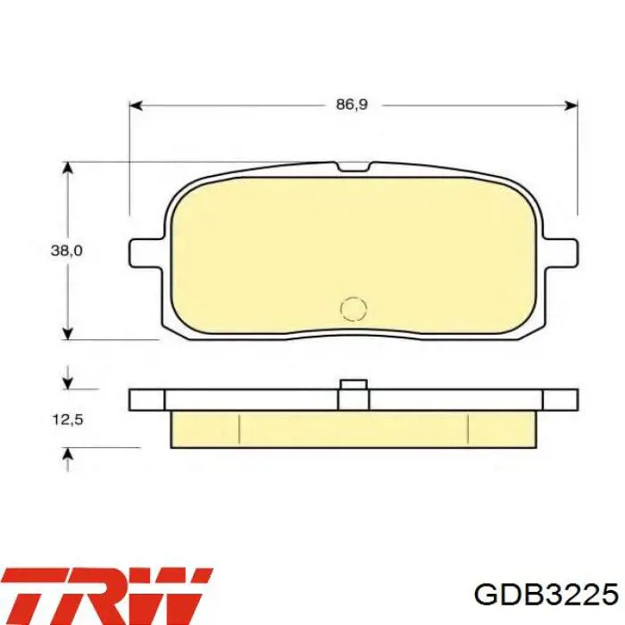 AY060TY003 Nissan pastillas de freno traseras