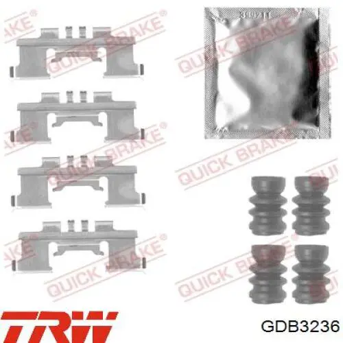 Comprar GDB3236 TRW Pastillas delanteras de freno