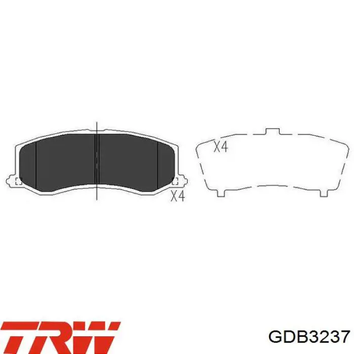 Comprar GDB3237 TRW Pastillas delanteras de freno