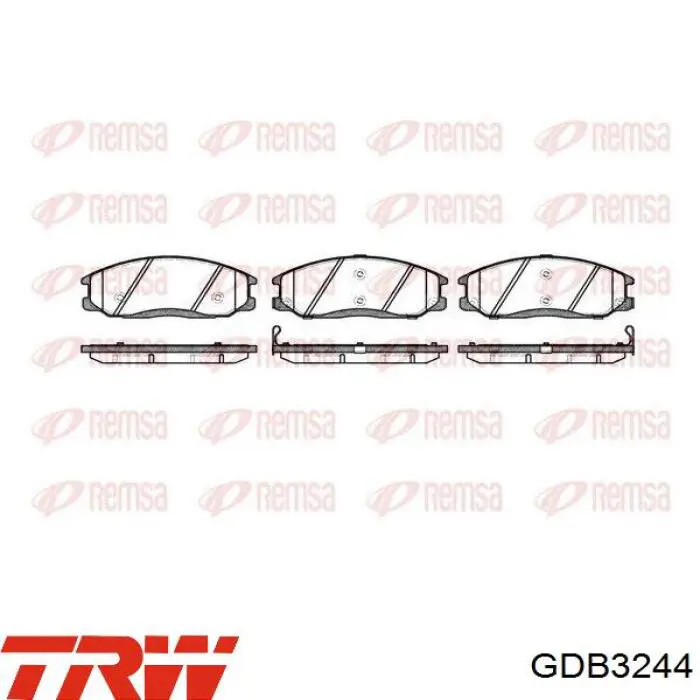 Comprar GDB3244 TRW Pastillas delanteras de freno
