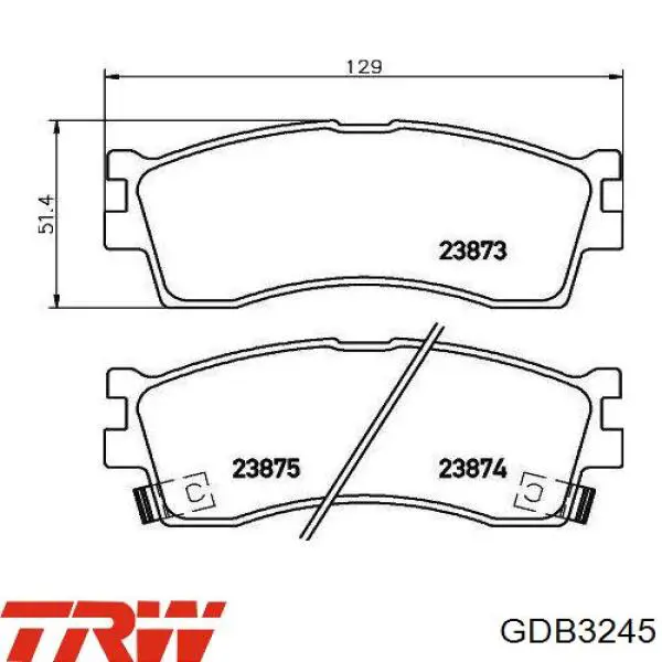 GDB3245 TRW pastillas de freno delanteras