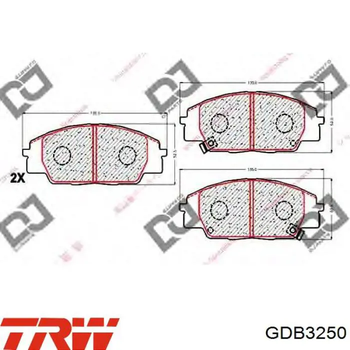 Pastillas de freno GDB3250 TRW