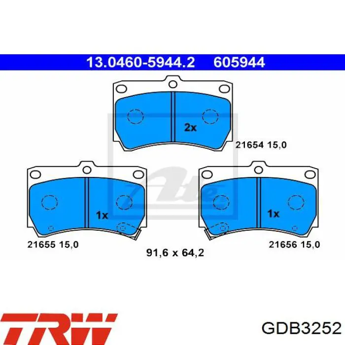 Pastillas de freno delanteras Mazda 323 BA