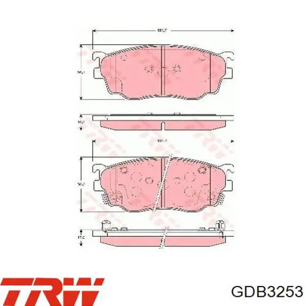 GDB3253 TRW pastillas de freno delanteras