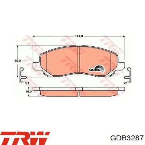 Pastillas de freno delanteras Mitsubishi Galant 8 EA