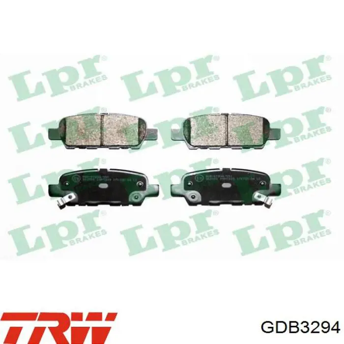 Pastillas de freno traseras GDB3294 TRW