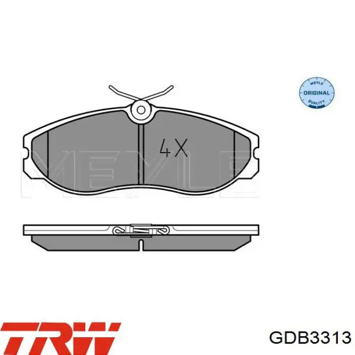GDB3313 TRW pastillas de freno delanteras