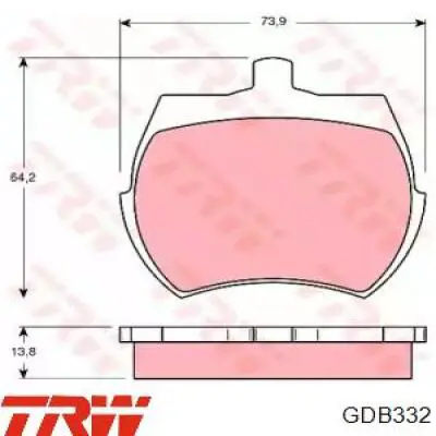 GDB332 TRW Pastillas delanteras