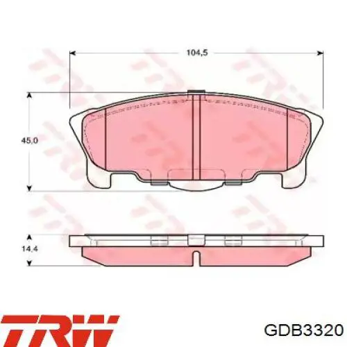 Pastillas freno delanteras TRW GDB3320 precio, desde 18,31 EUR