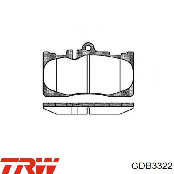Comprar GDB3322 TRW Pastillas delanteras de freno