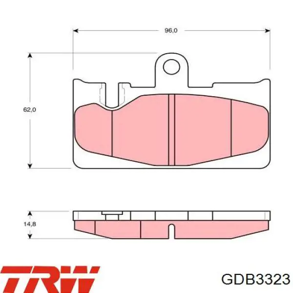 GDB3323 TRW pastillas de freno traseras