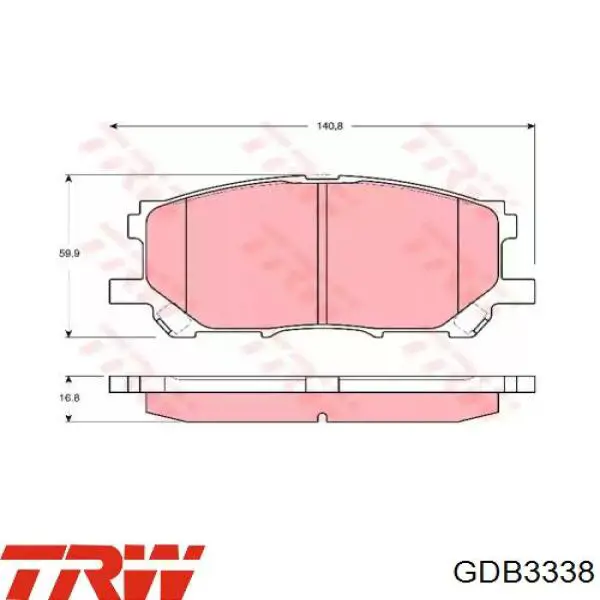 Pastillas de freno GDB3338 TRW