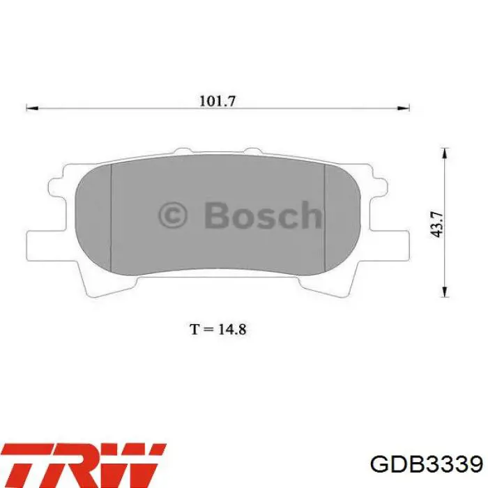 Comprar GDB3339 TRW Pastillas de freno traseras