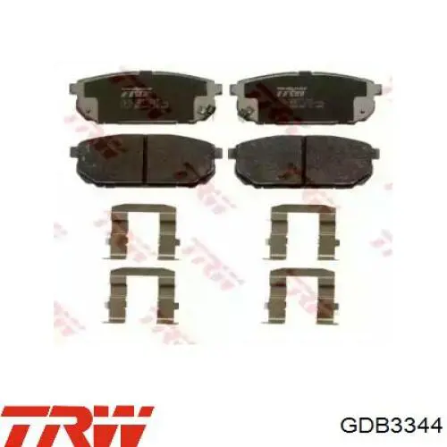 Pastillas de freno traseras GDB3344 TRW