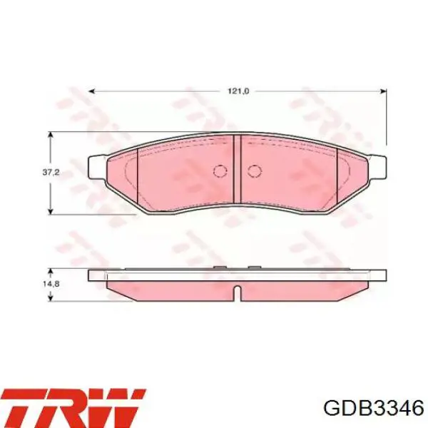 Comprar GDB3346 TRW Pastillas de freno traseras