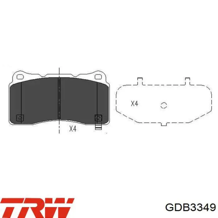 Pastillas de freno GDB3349 TRW
