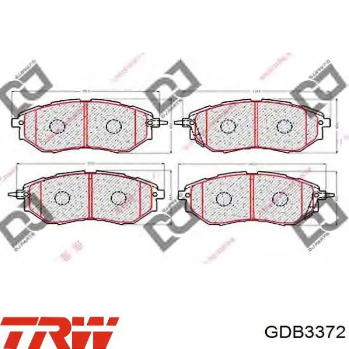 Comprar GDB3372 TRW Pastillas delanteras de freno