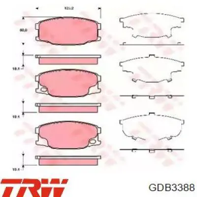 GDB3388 TRW pastillas de freno delanteras