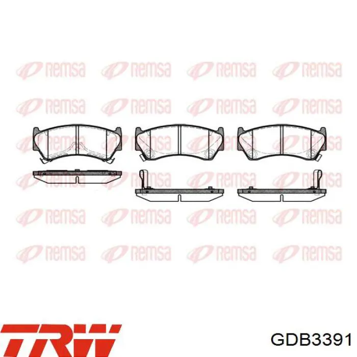 Comprar GDB3391 TRW Pastillas delanteras de freno