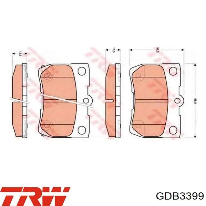 Pastillas traseras de freno TRW GDB3399 precio, desde 25,79 EUR