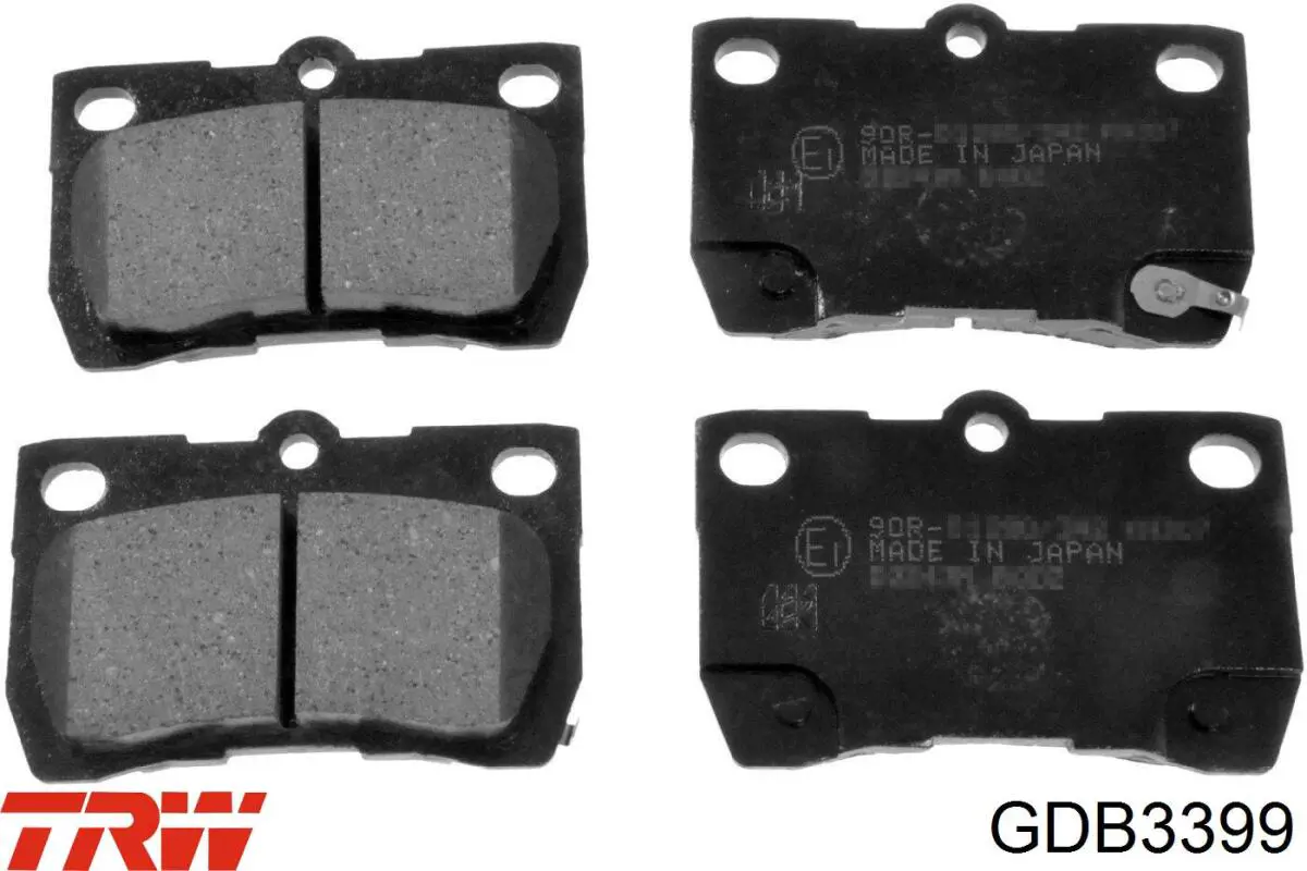 Pastillas de freno traseras GDB3399 TRW