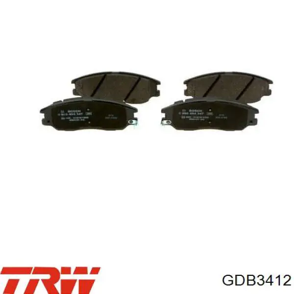 GDB3412 TRW Pastillas delanteras