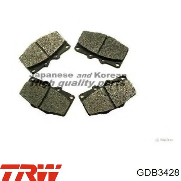 Comprar GDB3428 TRW Pastillas delanteras de freno