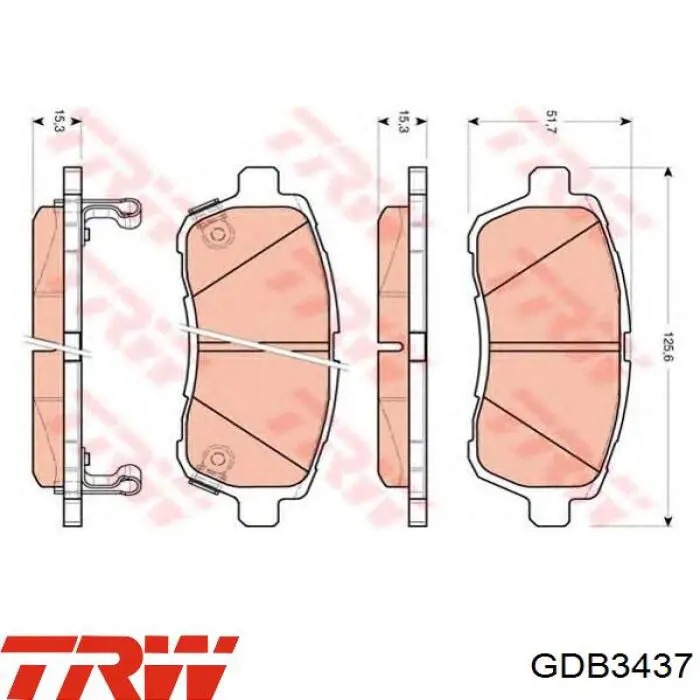 Pastillas de freno delanteras Open Parts BPA128102