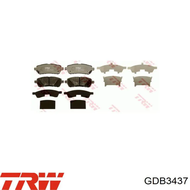 TRW GDB3243 Kit Pastiglie Freno A Disco - Ricambio Auto Nuovo Di Pacco