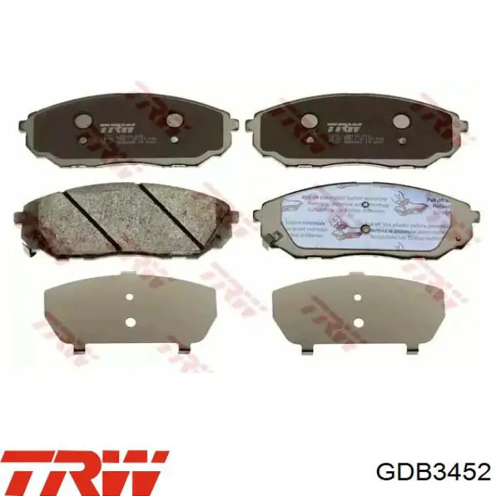 Comprar GDB3452 TRW Pastillas delanteras de freno