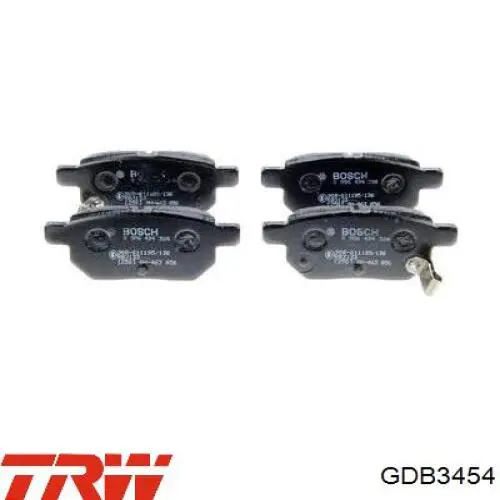 Comprar GDB3454 TRW Pastillas de freno traseras