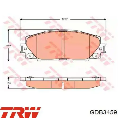 Pastillas de freno delanteras TRW GDB3459