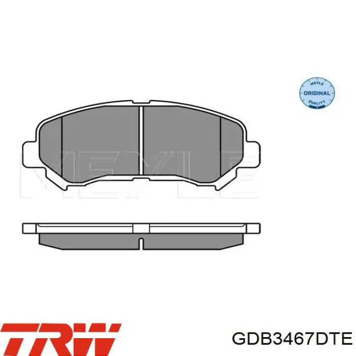 GDB3467DTE TRW pastillas de freno delanteras