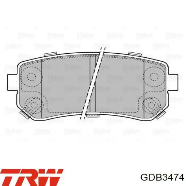 Pastillas de freno traseras GDB3474 TRW