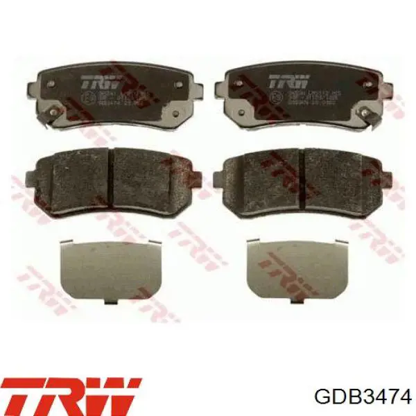 Comprar GDB3474 TRW Pastillas de freno traseras