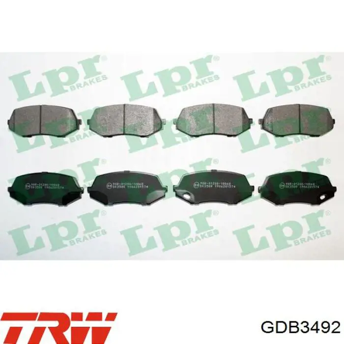 Pastillas de freno GDB3492 TRW