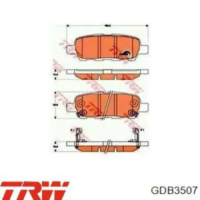 Comprar GDB3507 TRW Pastillas de freno traseras