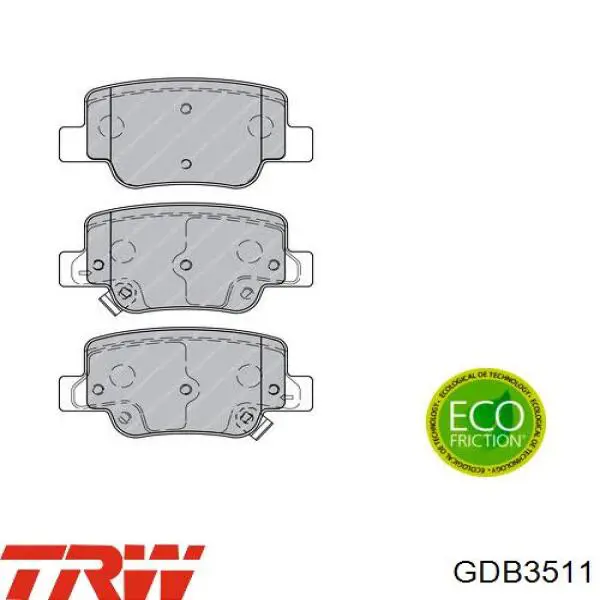 Comprar GDB3511 TRW Pastillas delanteras de freno